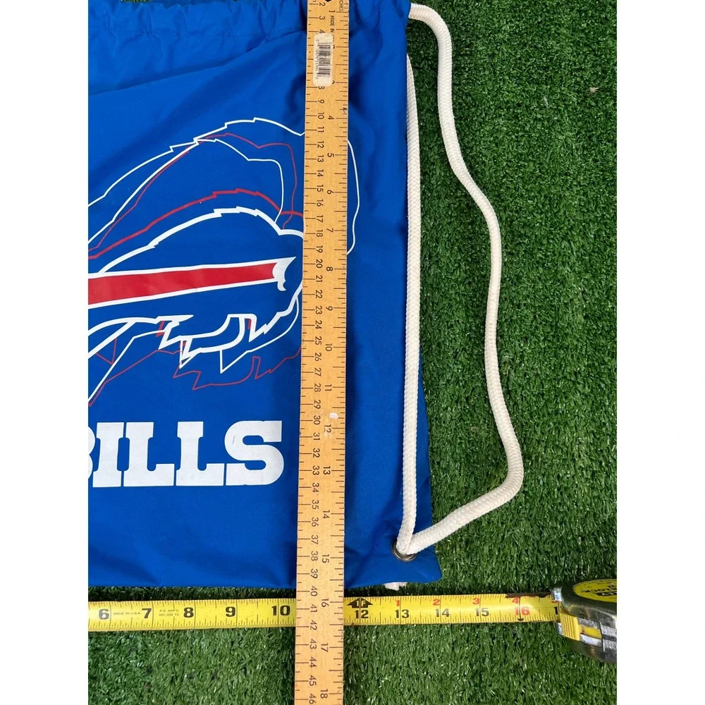 Buffalo Bills Blue Drawstring Cinch Bag MVF NFL Football Graphic Backpack Sack